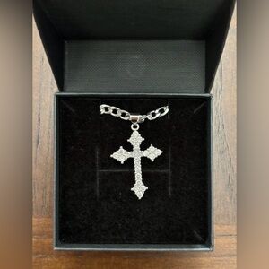 West Angel , necklace, stainless steel, silver